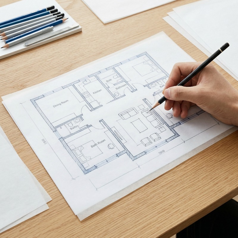 A4 Calligraphy Tracing Paper 1 - Home Office Layout ulasan dan harga