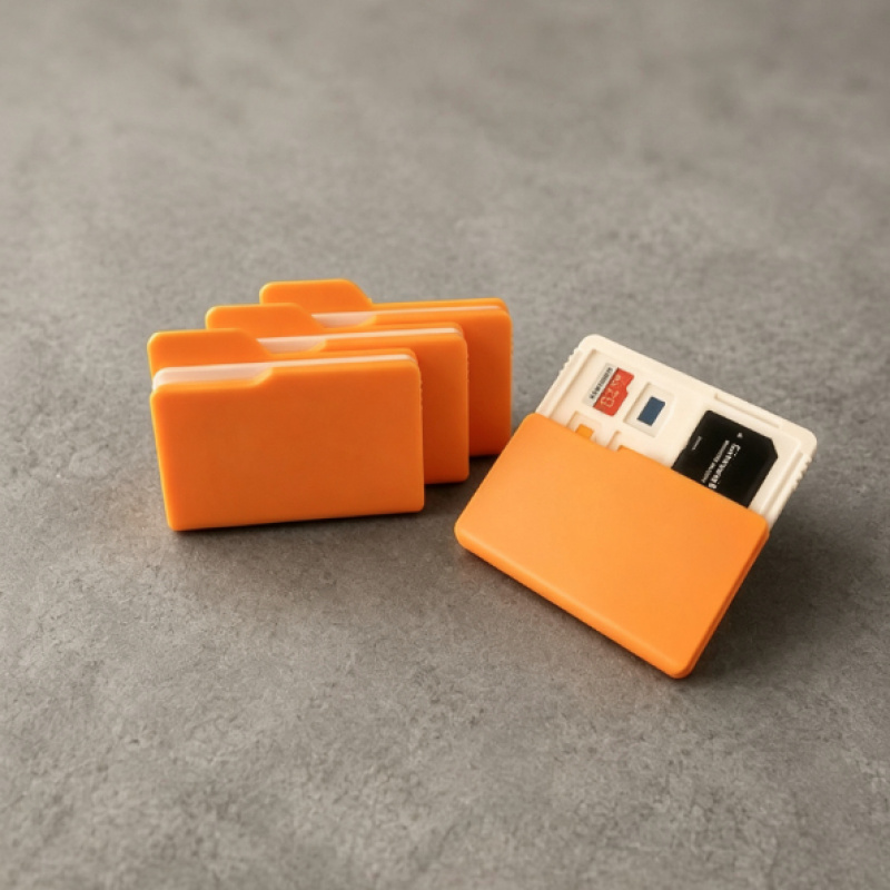 Orange Plastic SD/TF Card Stor - Document Scanner Portable ulasan dan harga