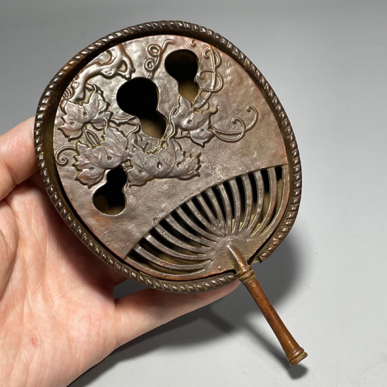 Antique Copper Palm-Leaf Fan I - Home Office Layout ulasan dan harga