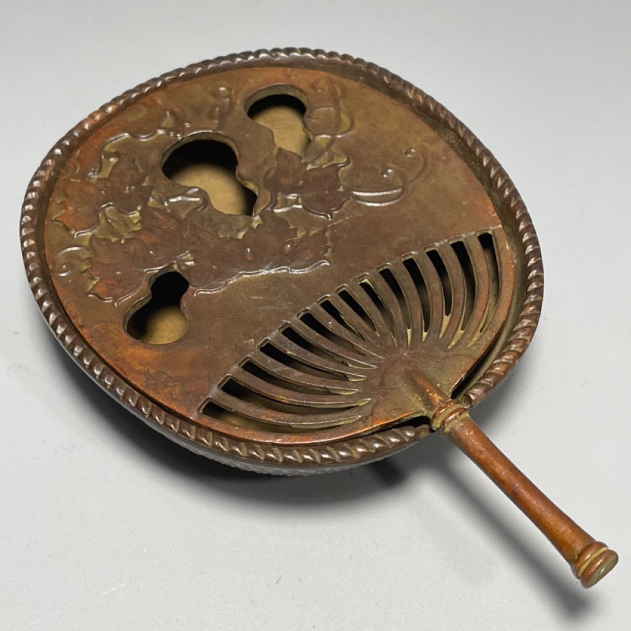 Antique Copper Palm-Leaf Fan I - Home Office Layout ulasan dan harga