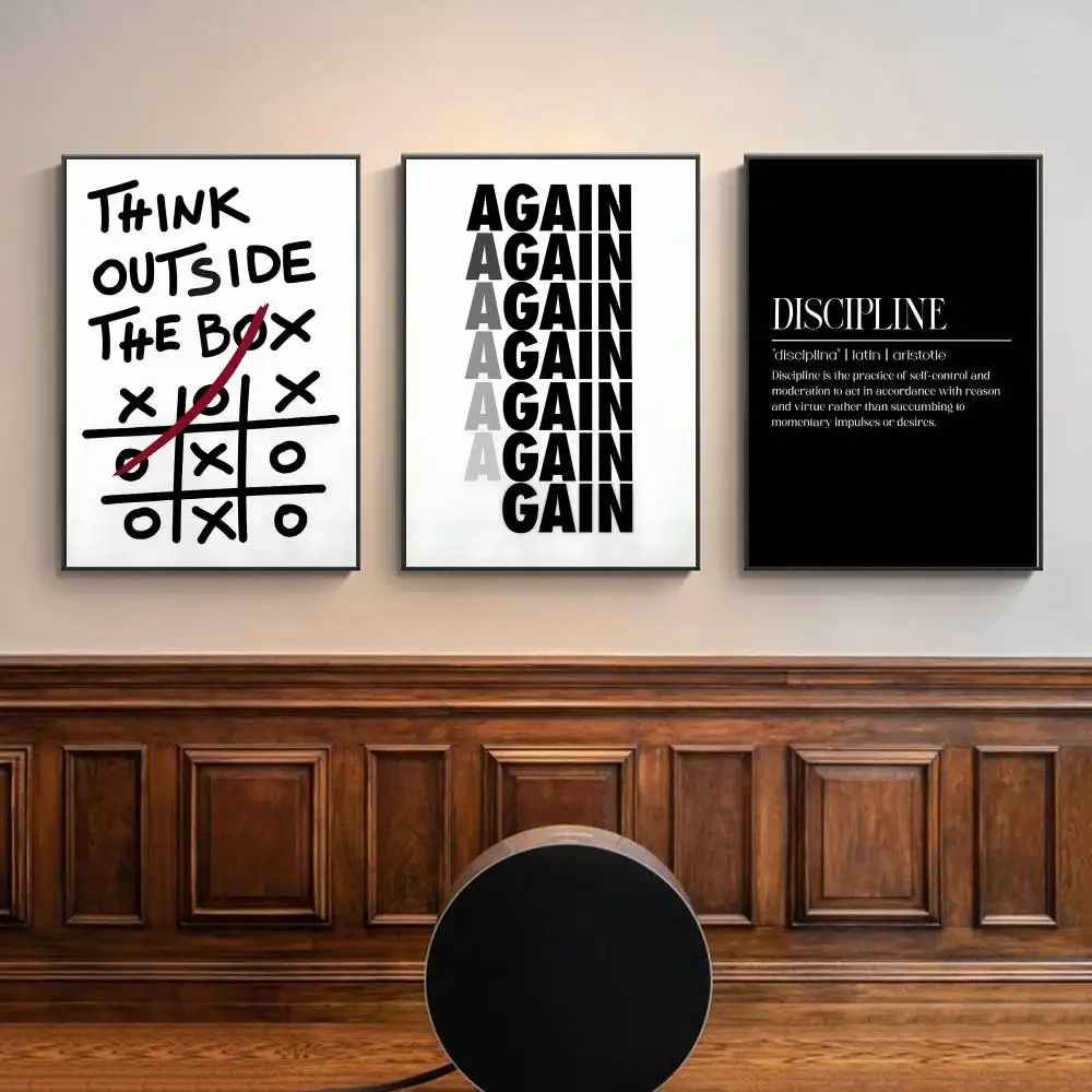 Black White Inspirational Text - Home Office Room Inspiration ulasan dan harga