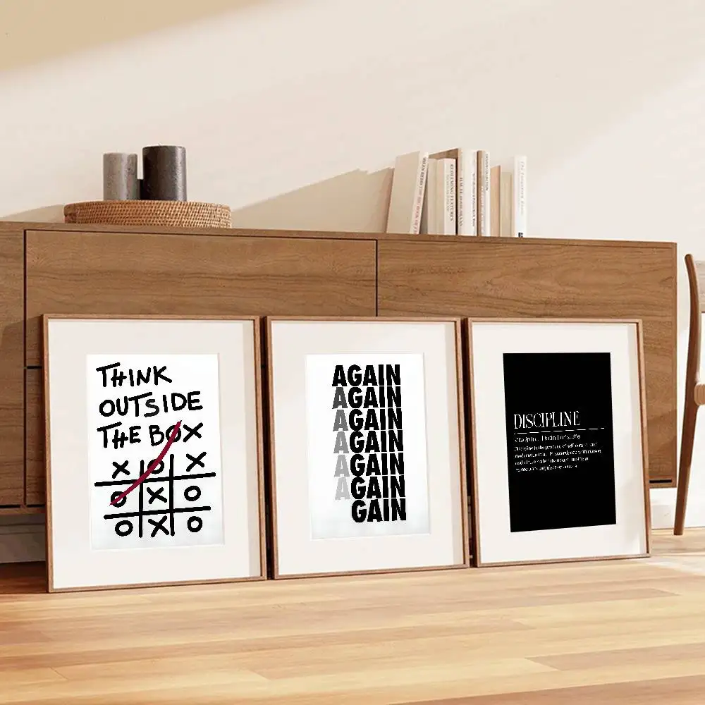 Black White Inspirational Text - Home Office Room Inspiration ulasan dan harga