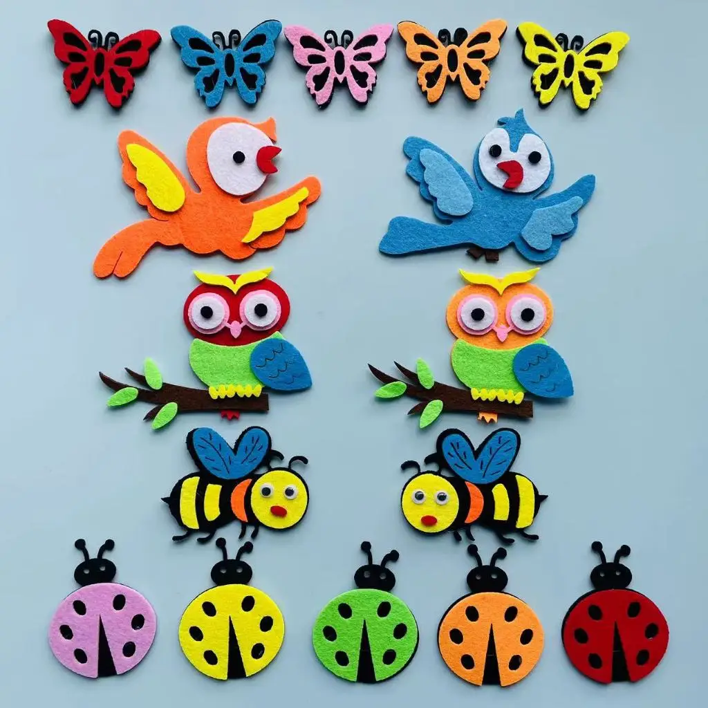 Felt animals Craft 3D Wall Dec - Home Office Layout ulasan dan harga