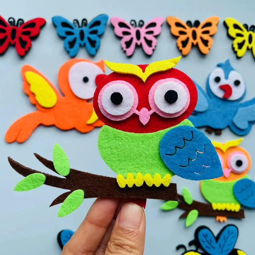 Felt animals Craft 3D Wall Dec - Home Office Layout ulasan dan harga