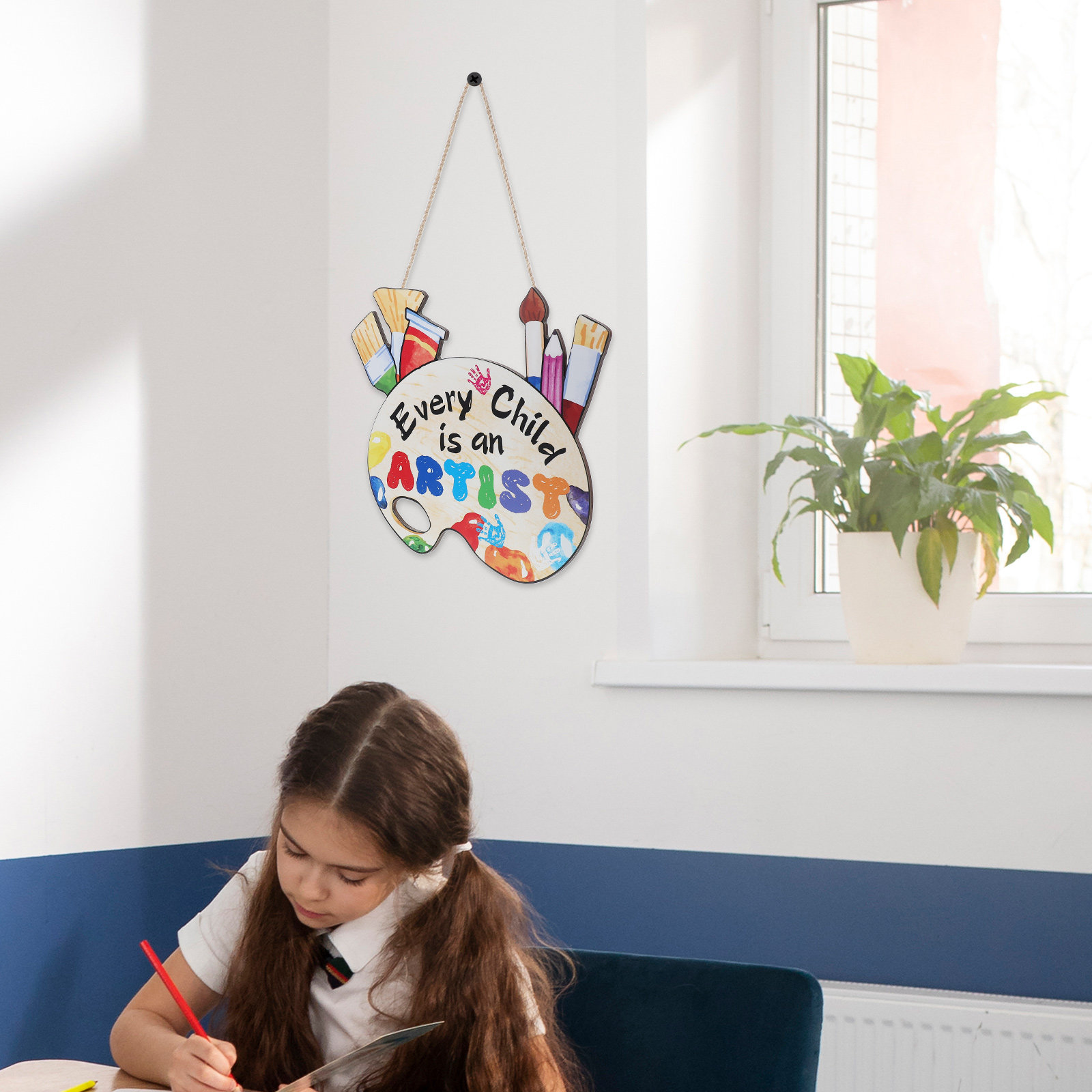 Wooden Classroom Wall Sign – C - Home Office Or ulasan dan harga