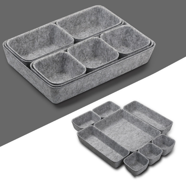 Drawer Felt Storage Box Soft D - Home Office Work Table ulasan dan harga