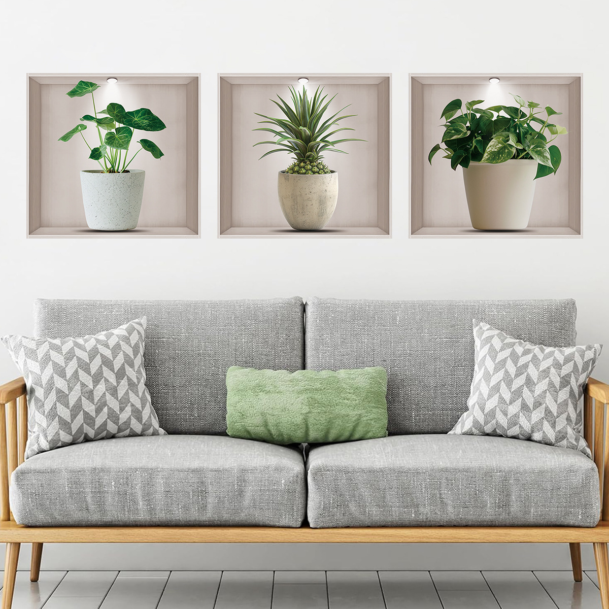 Flower Pots, Green Plants, Wal - Home Office Layout ulasan dan harga